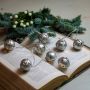 Silver Christmas Metal Bells and LED Garland