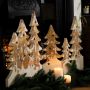 Large White wooden Christmas Tree Screen