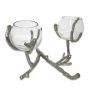 Silver Branch Double Tea Light Holder 