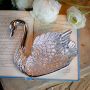 Swan Trinket Dish - Silver Finish