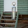 Stainless Steel Medium Tall Venetian Lantern with Wooden Handle 