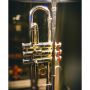 Armstrong Trumpet Lamp with Black Shade 