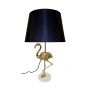 Flamingo Table Lamp with Black Shade - Gold Finish 