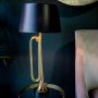 Large Hanover Bugle Lamp with Black Shade 