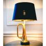 Small Hanover Bugle Lamp with Black Shade 