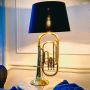 Moritz Tuba Lamp with Black Shade 