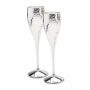 Pair of Silver-Plated Hammered Champagne Goblets | PERFECTLY IMPERFECT