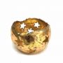 Small Gold Starry Tea Light Holder