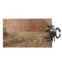 Rectangular Wooden Serving Board with Crab Design 