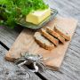 Rectangular Wooden Serving Board with Crab Design 