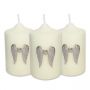 Set of Three Angel Wing with Heart Candle Pins 