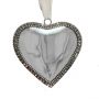 Large Silver Heart with Crystal Decoration