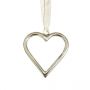 Small Silver Hollow Heart Decoration