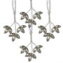 Set of Four Rhinestone Leaf Decorations