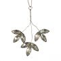 Set of Four Rhinestone Leaf Decorations