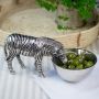 Zebra Nibbles Bowl - Nickel Finish | PRE-ORDER - DUE NOVEMBER