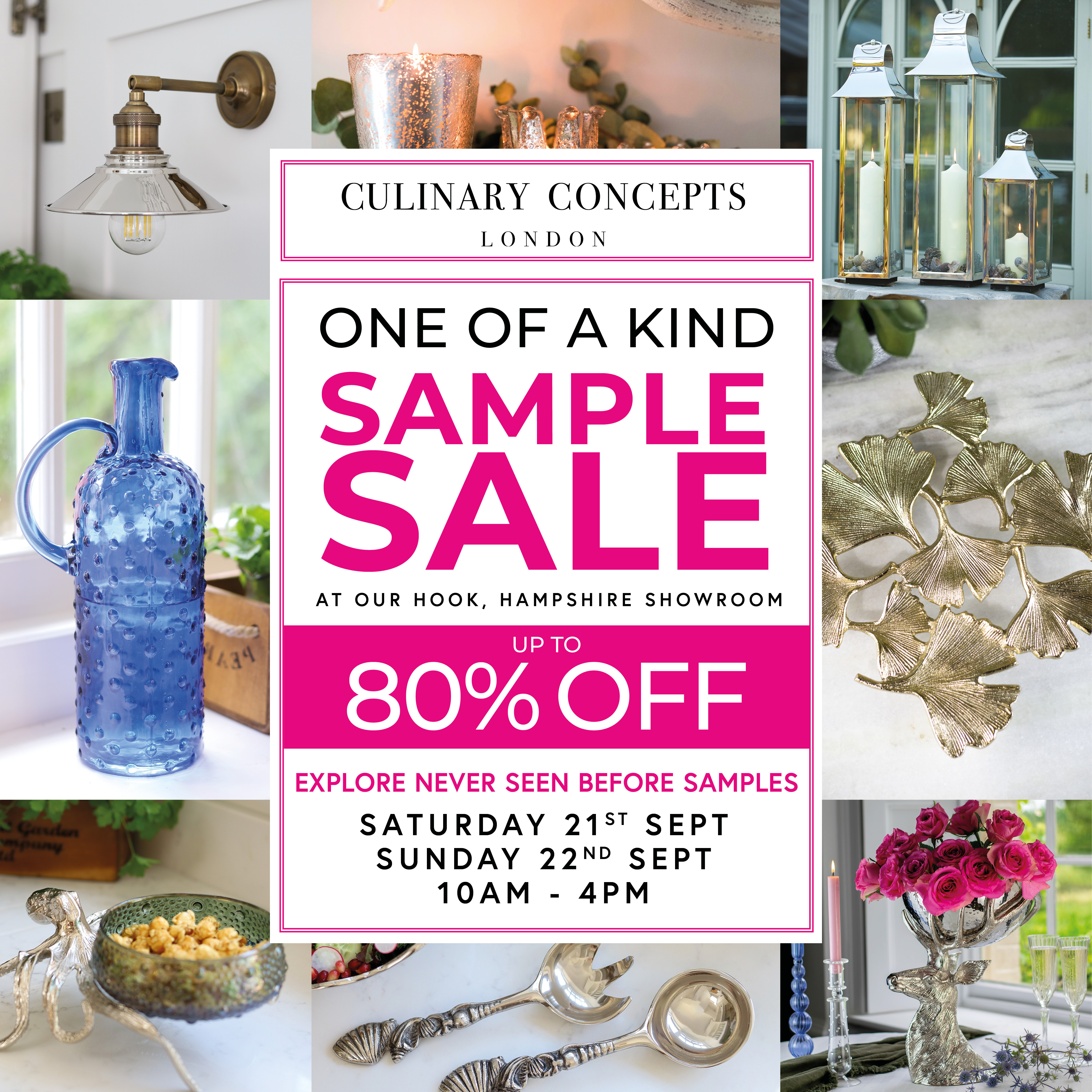 Culinary Concepts One of a Kind Sample Sale